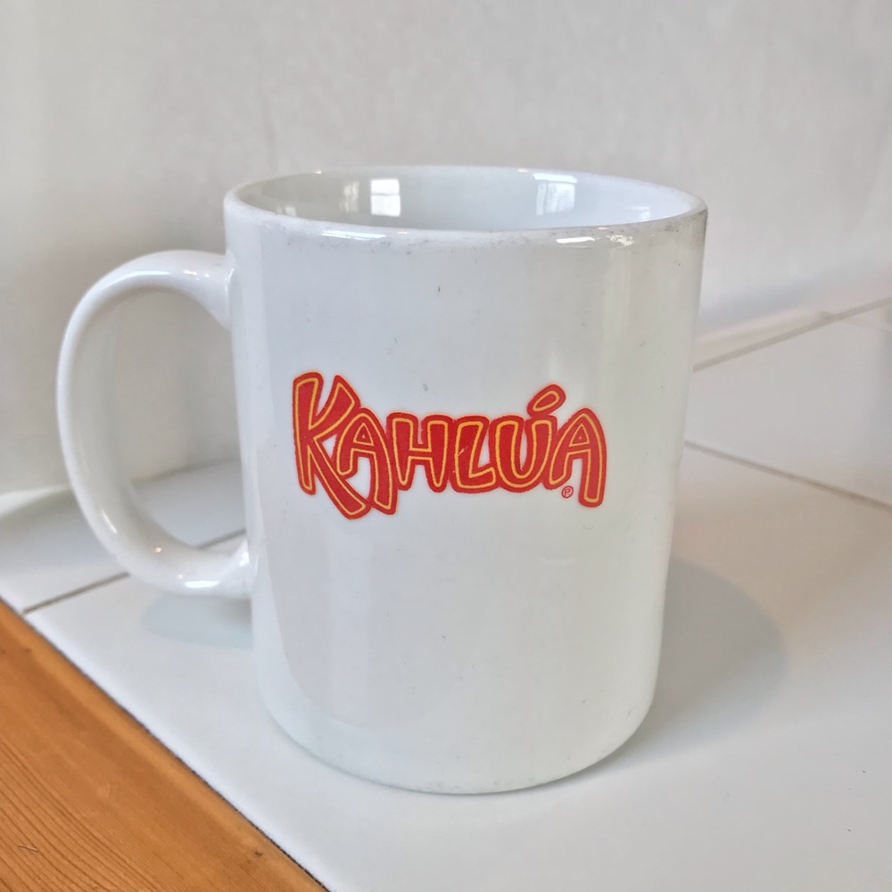 Vintage Kahlua Coffee Mug — White with Red Logo — Kahlúa